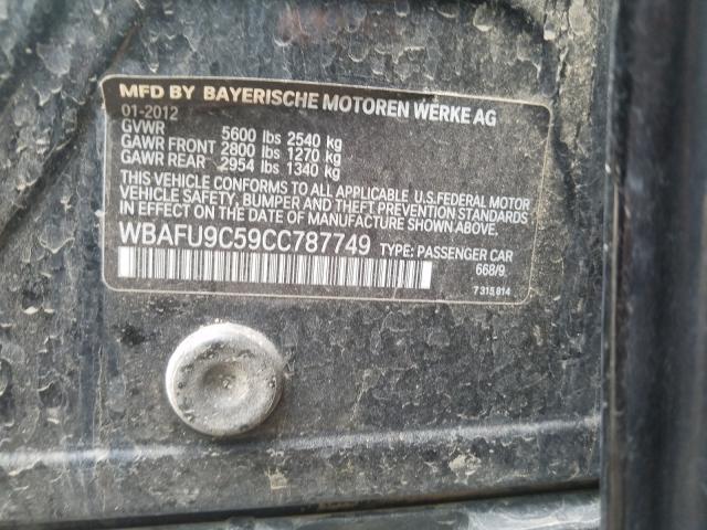 2012 BMW 550 XI WBAFU9C59CC787749