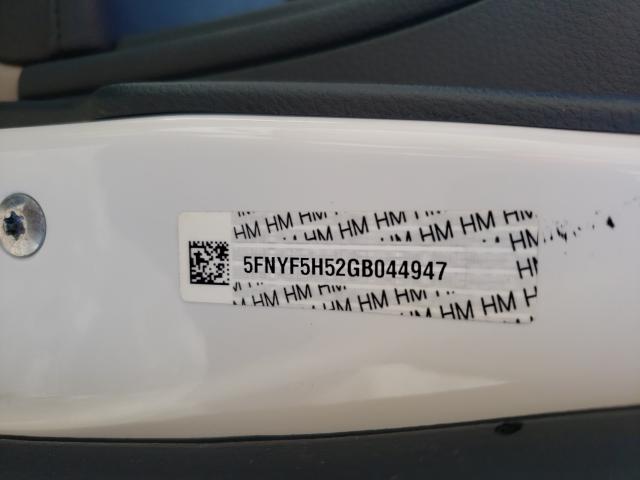 2016 HONDA PILOT EXL 5FNYF5H52GB044947