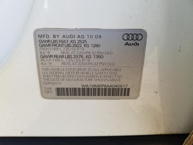 2010 AUDI Q5 PRESTIG WA1VKAFP8AA040617
