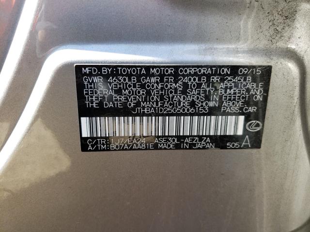 2016 LEXUS IS 200T JTHBA1D25G5006153