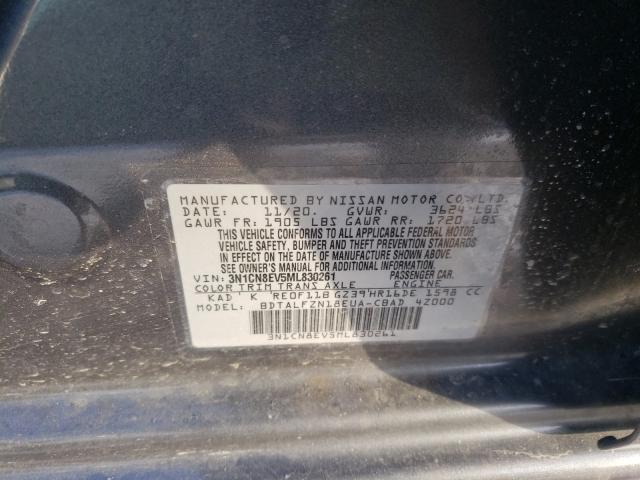 2021 NISSAN VERSA SV 3N1CN8EV5ML830261