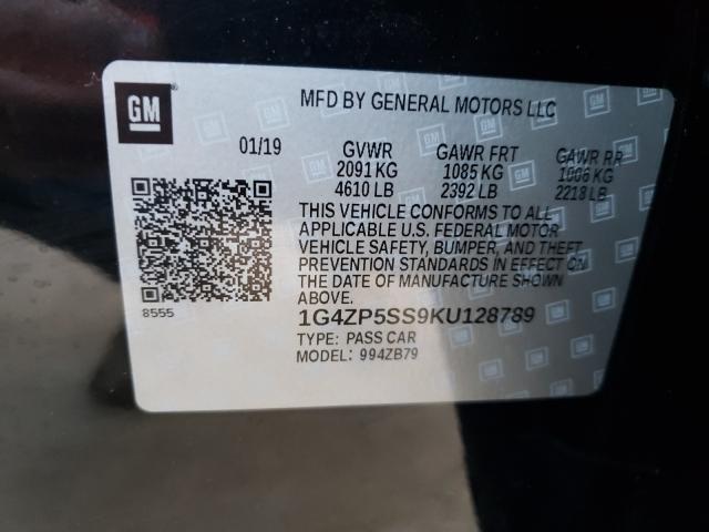 2019 BUICK LACROSSE E 1G4ZP5SS9KU128789