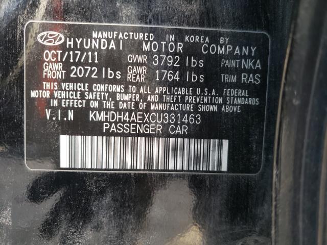 2012 HYUNDAI ELANTRA KMHDH4AEXCU331463