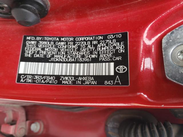 2010 TOYOTA PRIUS JTDKN3DU8A1183961