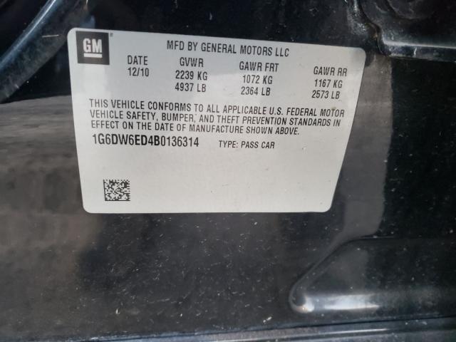 2011 CADILLAC STS LUXURY 1G6DW6ED4B0136314