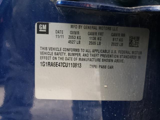 2012 CHEVROLET VOLT 1G1RA6E47CU110813