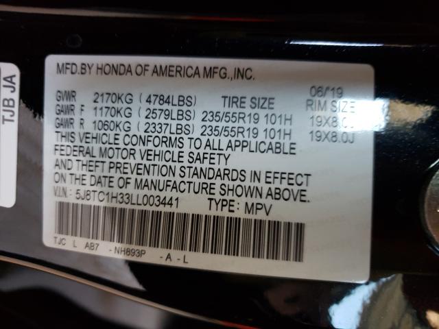 2020 ACURA RDX 5J8TC1H33LL003441