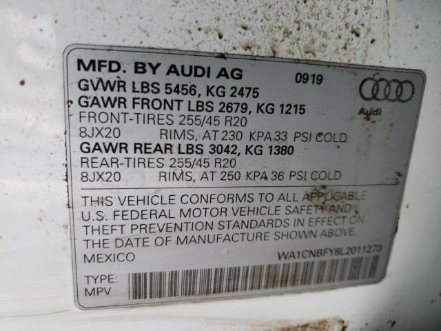 2020 AUDI Q5 PRESTIG WA1CNBFY8L2011273