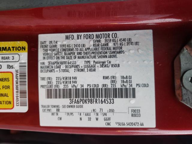 2015 FORD FUSION TIT - 3FA6P0K98FR164533