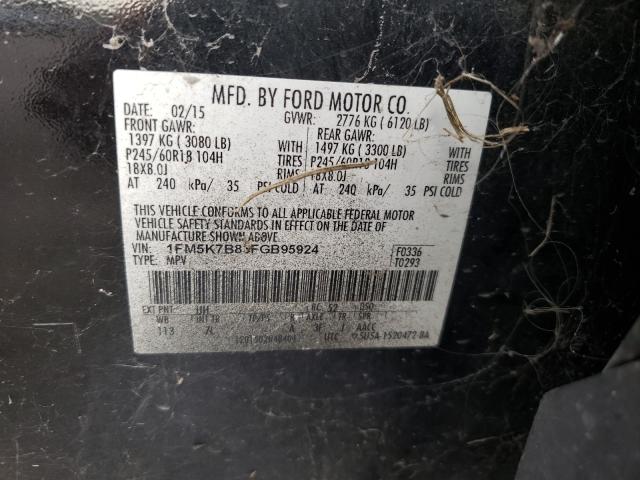 2015 FORD EXPLORER 1FM5K7B83FGB95924