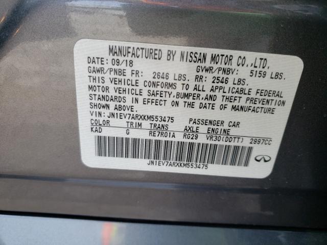 2019 INFINITI Q50 LUXE JN1EV7ARXKM553475
