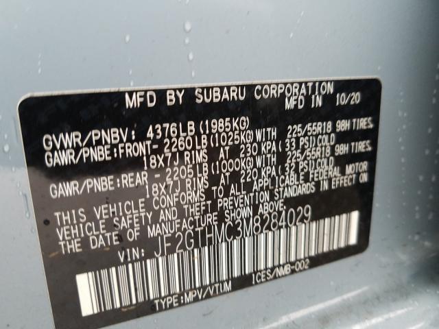 2021 SUBARU CROSSTREK - JF2GTHMC3M8284029