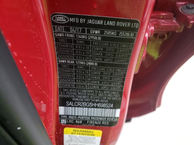 2017 LAND ROVER DISCOVERY SALCR2BG5HH698524