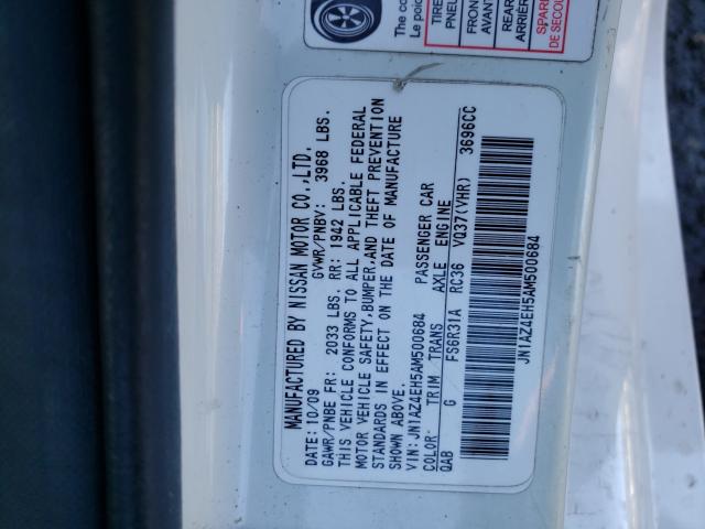 2010 NISSAN 370Z JN1AZ4EH5AM500684