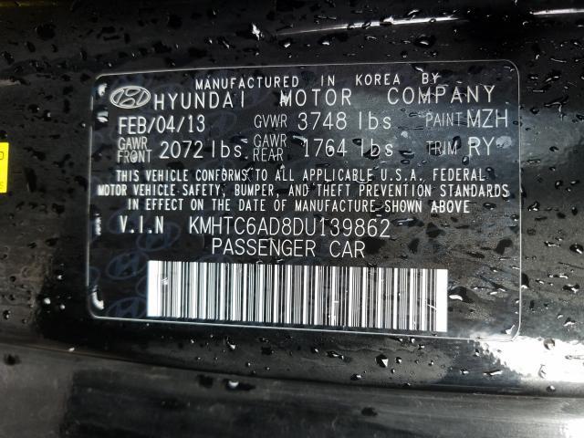 2013 HYUNDAI VELOSTER - KMHTC6AD8DU139862