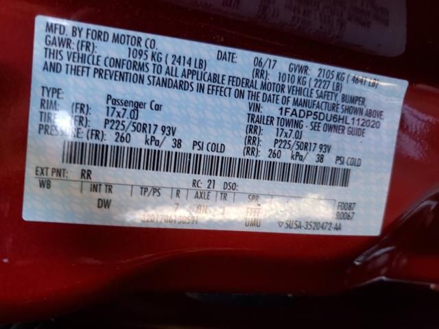 2017 FORD C-MAX TITA 1FADP5DU6HL112020