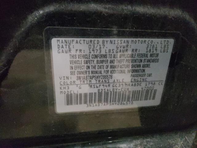 2017 NISSAN SENTRA 3N1AB7AP5HY286578