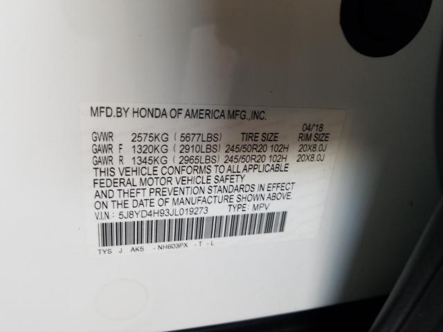 2018 ACURA MDX ADVANC 5J8YD4H93JL019273