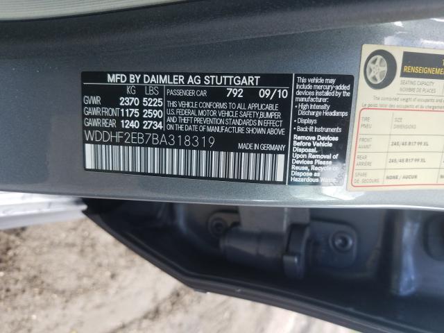 2011 MERCEDES-BENZ E 350 BLUE WDDHF2EB7BA318319