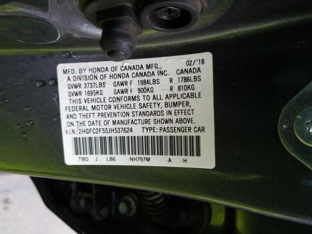 2018 HONDA CIVIC LX - 2HGFC2F55JH537624