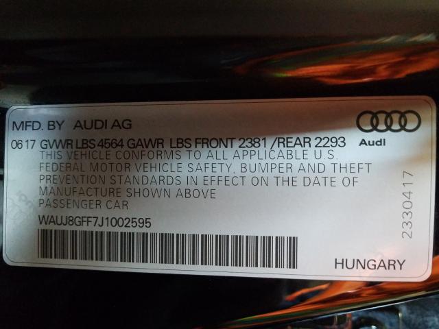 2018 AUDI A3 PREMIUM WAUJ8GFF7J1002595
