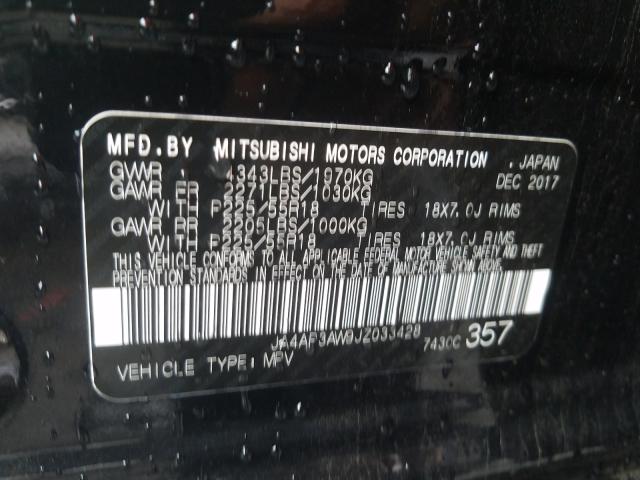 2018 MITSUBISHI OUTLANDER - JA4AP3AW9JZ033428