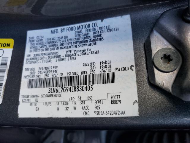 2014 LINCOLN MKZ 3LN6L2G94ER830405