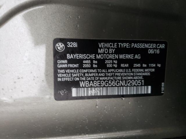 2016 BMW 328 I SULE - WBA8E9G56GNU29051