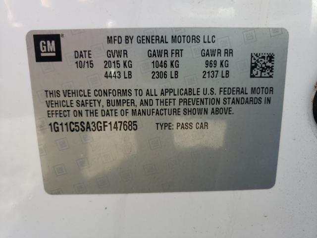 2016 CHEVROLET MALIBU LIM 1G11C5SA3GF147685