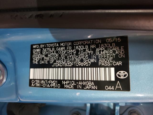 2015 TOYOTA PRIUS C JTDKDTB32F1098957