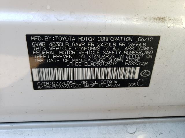 2013 LEXUS GS 350 JTHBE1BLXD5012607