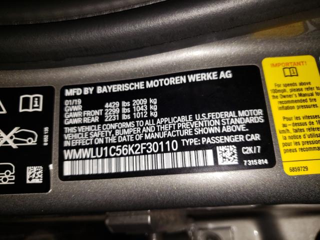 2019 MINI COOPER CLU WMWLU1C56K2F30110