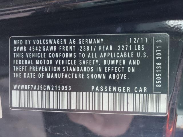 2012 VOLKSWAGEN GOLF R WVWRF7AJ9CW219093