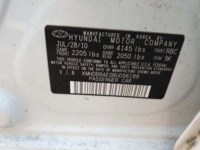 2011 HYUNDAI ELANTRA TO KMHDB8AE0BU096188