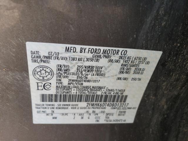 2013 FORD FLEX LIMIT 2FMHK6DT4DBD13217