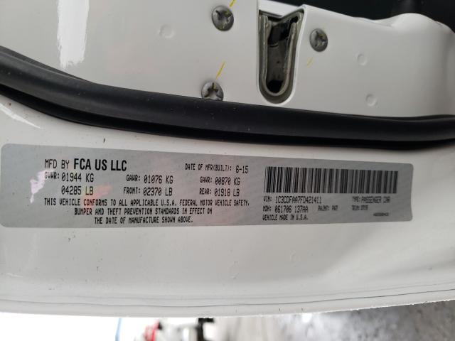 2015 DODGE DART SE 1C3CDFAA7FD421411
