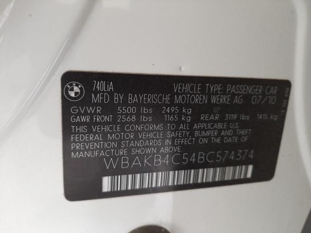 2011 BMW 740 LI WBAKB4C54BC574374
