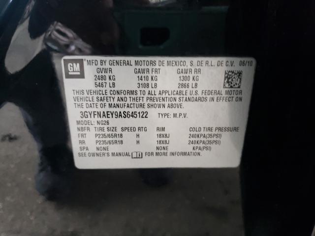 2010 CADILLAC SRX 3GYFNAEY9AS645122