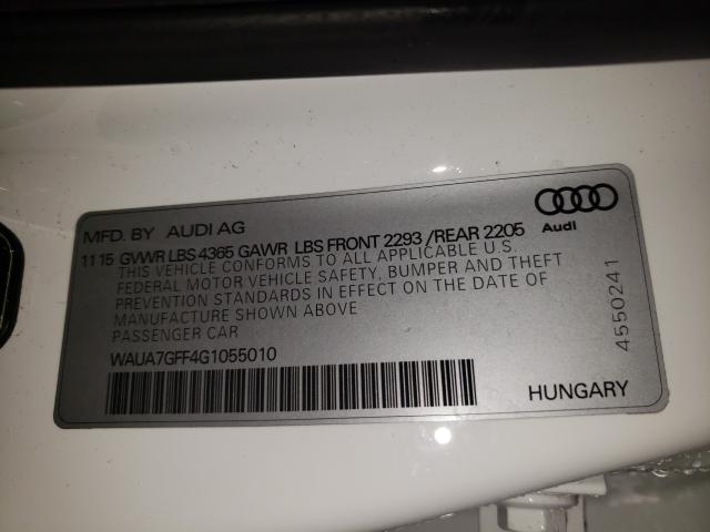 2016 AUDI A3 PREMIUM WAUA7GFF4G1055010