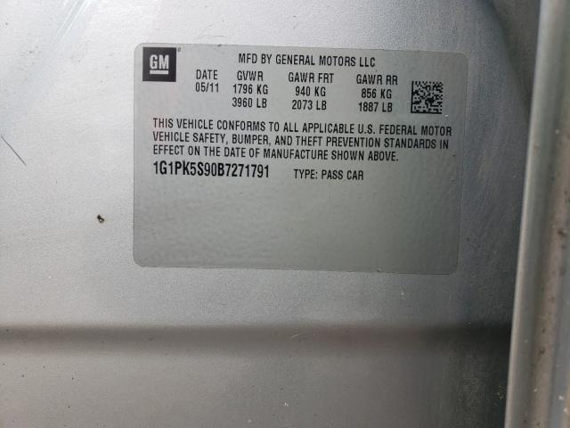 2011 CHEVROLET CRUZE ECO 1G1PK5S90B7271791