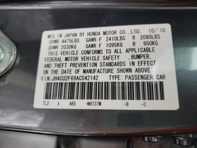 2010 ACURA TSX JH4CU2F69AC042142