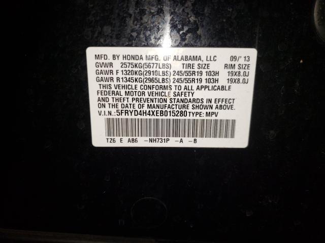 2014 ACURA MDX TECHNO 5FRYD4H4XEB015280