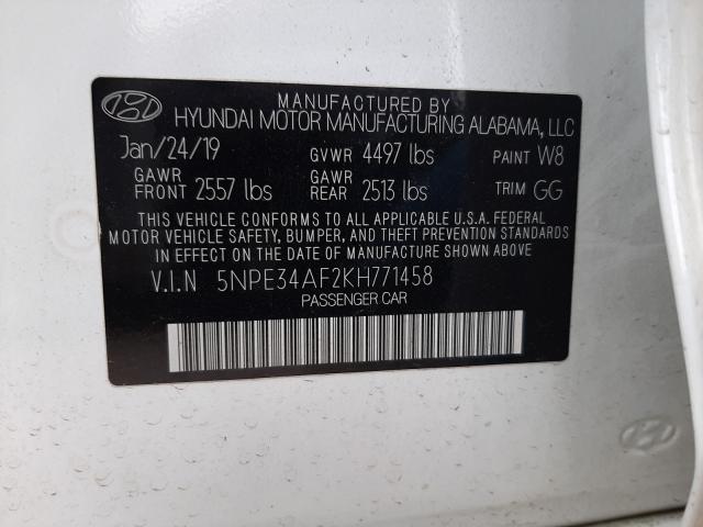 2019 HYUNDAI SONATA LIM 5NPE34AF2KH771458