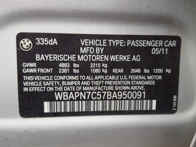 2011 BMW 335 D WBAPN7C57BA950091