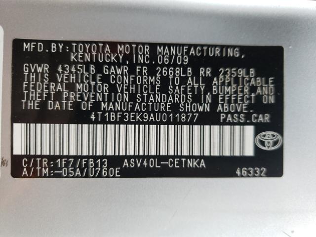2010 TOYOTA CAMRY 4T1BF3EK9AU011877
