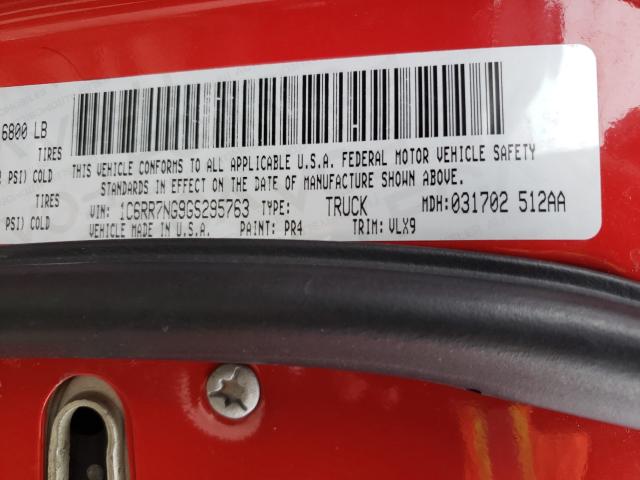 2016 RAM 1500 LARAM 1C6RR7NG9GS295763
