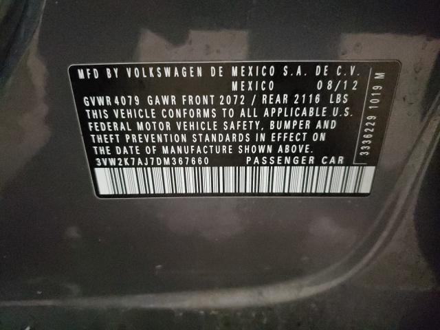 2013 VOLKSWAGEN JETTA BASE 3VW2K7AJ7DM367660