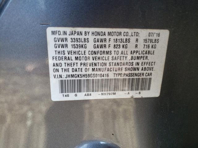 2016 HONDA FIT LX JHMGK5H59GS010416