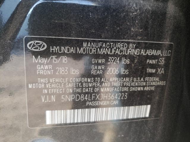 2018 HYUNDAI ELANTRA SE 5NPD84LFXJH364223