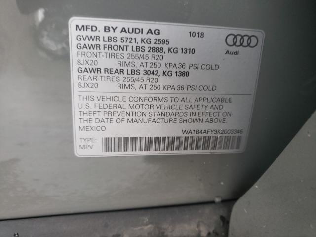 2019 AUDI SQ5 PREMIU WA1B4AFY3K2003346
